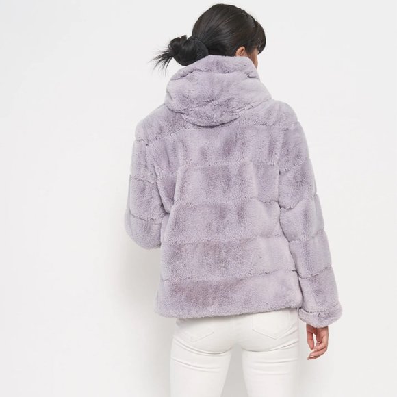 FURious Fur Brand Faux Fur Coat - Converts to Jacket - Picture 3 of 5